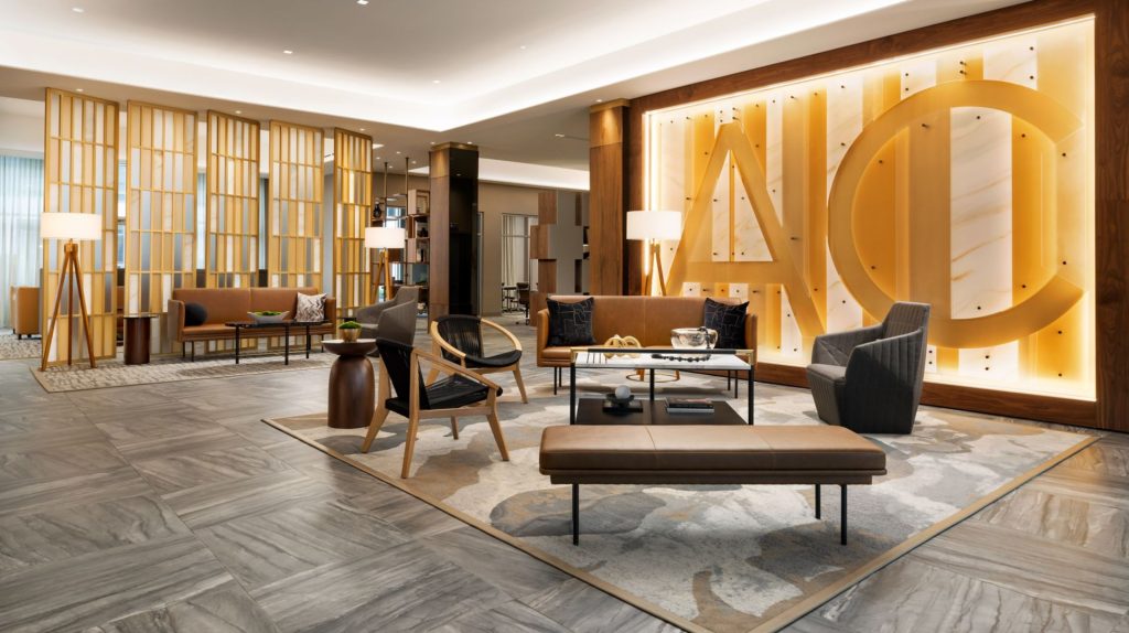 AC Hotel Newtown Square — Lobby and social spaces